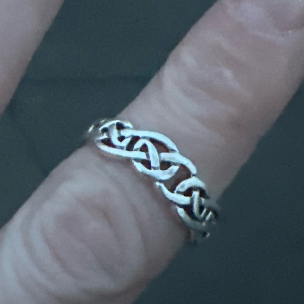 Sterling silver Celtic Irish woven ring